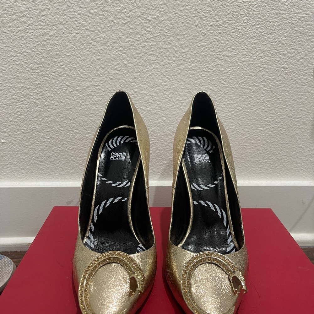 Roberto Cavalli Gold Women's Heels